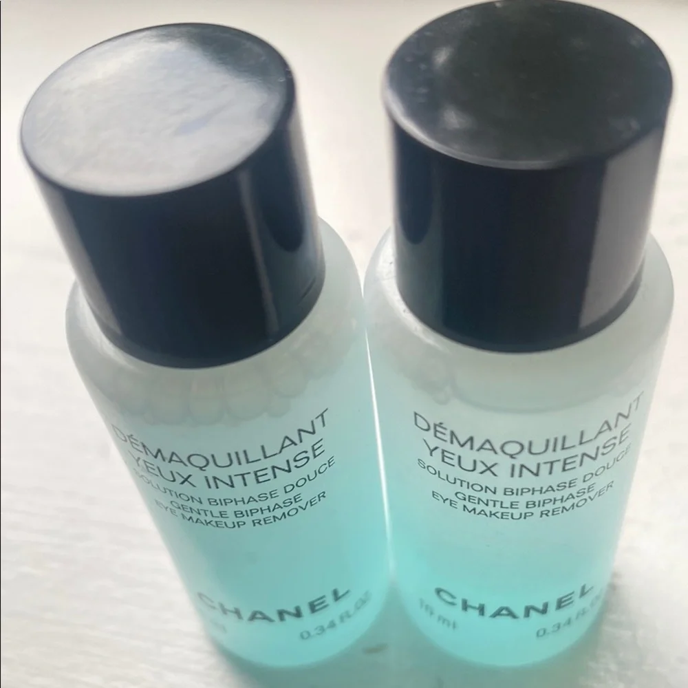 Lot of 2‎  CHANEL DEMAQUILLANT YEUX INTENSE BIPHASE EYE MAKEUP REMOVER .34oz NEW